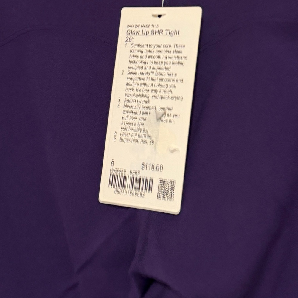 NWT Lululemon Glow Up Super High Rise Tight - Picture 9 of 10